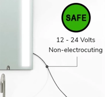 Electrically safe plug in light-up mirror from Saudi Arabia.